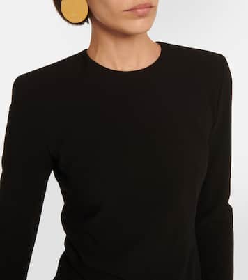 Abito midi in crêpe di lana | Victoria Beckham