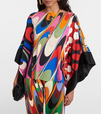 Patchwork draped blouse  | Pucci