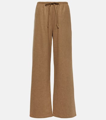 Pantalones anchos de lana y cachemir | Asceno