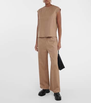 Pantalones anchos de lana y cachemir | Asceno