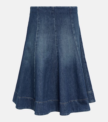 Jupe midi Lennox en jean | Khaite