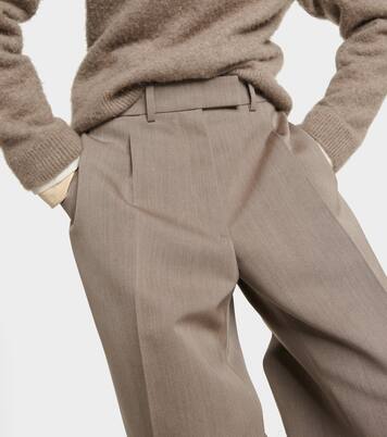 Pantaloni a gamba larga Roan in lana | The Row