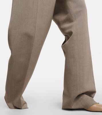 Pantaloni a gamba larga Roan in lana | The Row