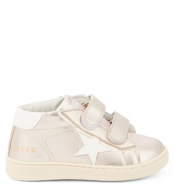 Baby June metallic leather sneakers | Golden Goose Kids