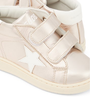 Baby June metallic leather sneakers | Golden Goose Kids