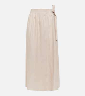 Falda midi de lino | Loro Piana