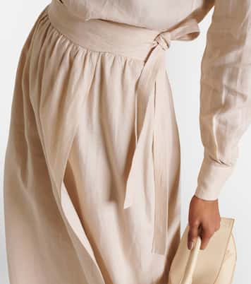 Falda midi de lino | Loro Piana