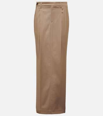 Low-Rise-Maxirock aus einem Baumwollgemisch | Brunello Cucinelli
