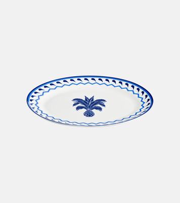 Jaipur porcelain oval platter | Aquazzura Casa