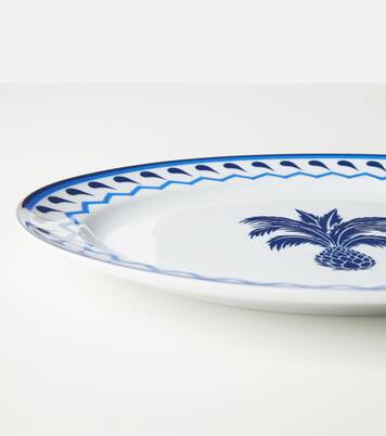 Jaipur porcelain oval platter | Aquazzura Casa