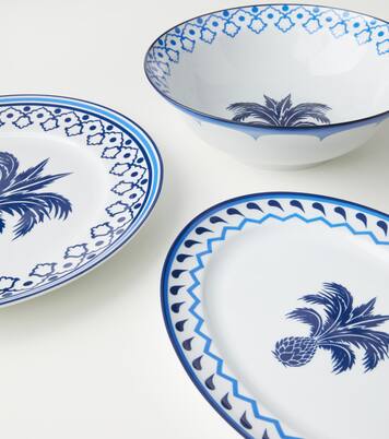 Jaipur porcelain oval platter | Aquazzura Casa