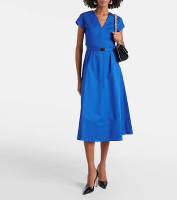 Abito midi in popeline di cotone | Tory Burch