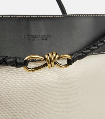 Borsa Andiamo Large in canvas con pelle | Bottega Veneta
