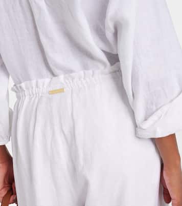 Pantalon ample White Bay en lin | Heidi Klein