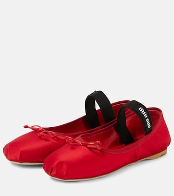 Ballerine in raso | Miu Miu