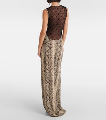 All Over Moon snake-print maxi dress | Marine Serre