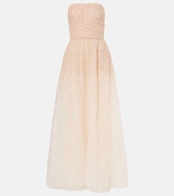 Embroidered corset gown | Monique Lhuillier