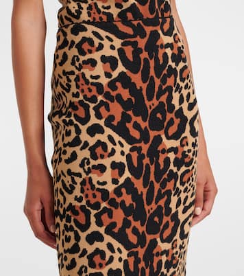 Jupe crayon Leo à motif léopard | Blumarine