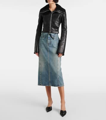 Falda midi de denim | McQueen