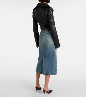 Falda midi de denim | McQueen