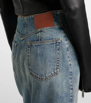 Falda midi de denim | McQueen