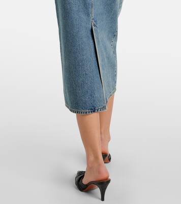 Falda midi de denim | McQueen