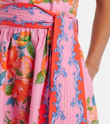 Vestido midi Sicily Flowers de algodón | Farm Rio