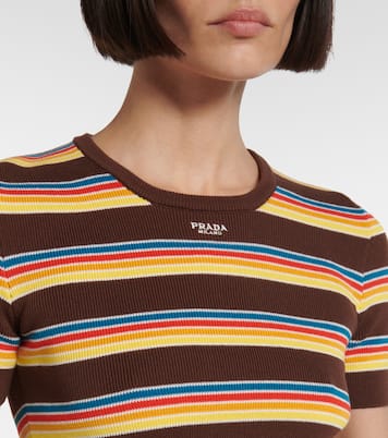 Pullover in cotone a righe | Prada