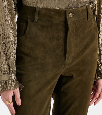 Pantalon slim en daim | Chloé