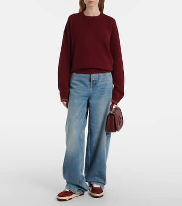 Web Stripe绒面革边饰运动鞋 | Gucci