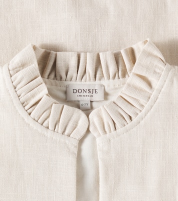 Gilet Sugy in lino con volant | Donsje