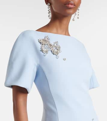 Cocktailkleid Lacin mit Kristallen | Safiyaa