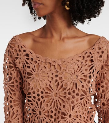 Off-shoulder cotton-blend top | Norma Kamali