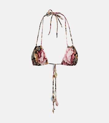 Embellished floral bikini top | Chloé