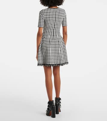 Abito corto in jacquard pied-de-poule | McQueen