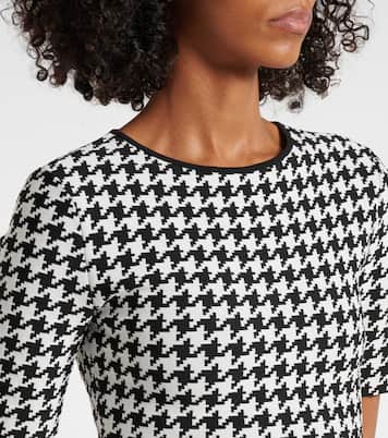 Abito corto in jacquard pied-de-poule | McQueen