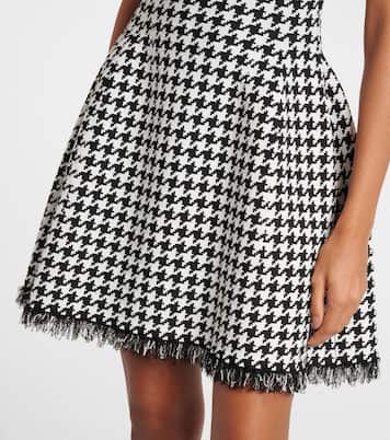 Abito corto in jacquard pied-de-poule | McQueen