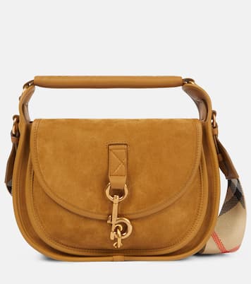 Borsa a spalla Clip Messanger in suede | Burberry