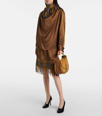 Borsa a spalla Clip Messanger in suede | Burberry