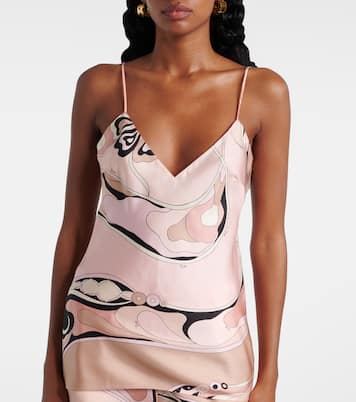 Camisole Orchidee in twill di seta | Pucci