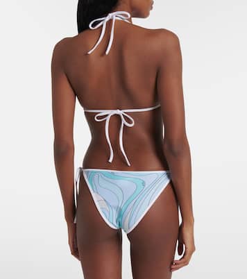 Culotte de bikini bandeau Marmo imprimée | Pucci
