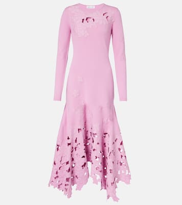 Floral embroidered midi dress | Oscar de la Renta