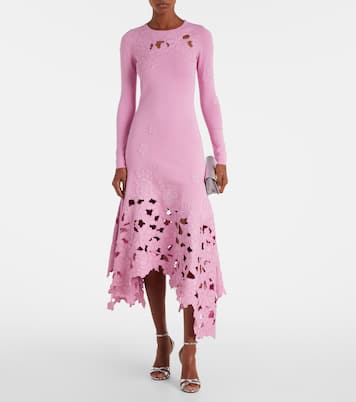 Floral embroidered midi dress | Oscar de la Renta