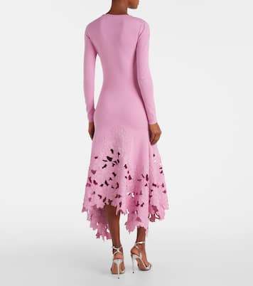 Floral embroidered midi dress | Oscar de la Renta
