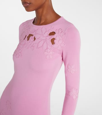 Floral embroidered midi dress | Oscar de la Renta