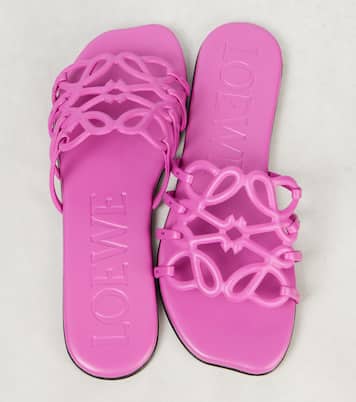 Anagram leather slides | Loewe
