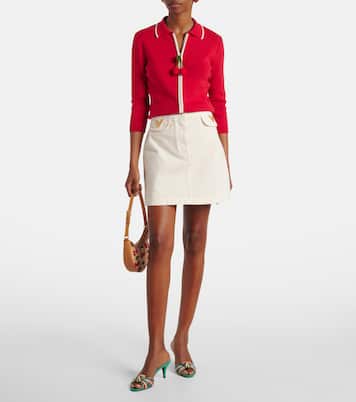 Cardigan in maglia di cotone a coste  | Valentino