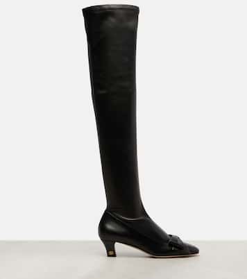 Bowow 45 leather over-the-knee boots | Valentino Garavani