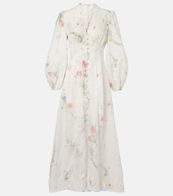 Midikleid Lucky aus Leinen mit Spitze | Zimmermann