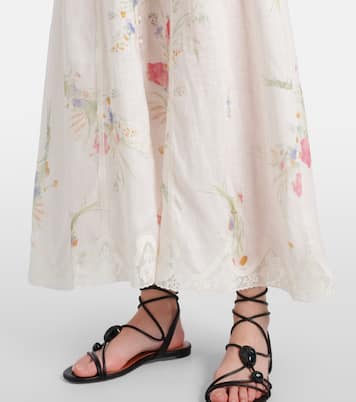 Midikleid Lucky aus Leinen mit Spitze | Zimmermann